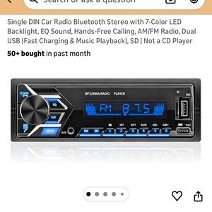 Black Car Stereo with Blue Accents